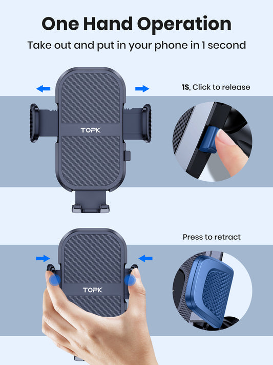 Air Vent Car Phone Holder — Easy Clamp