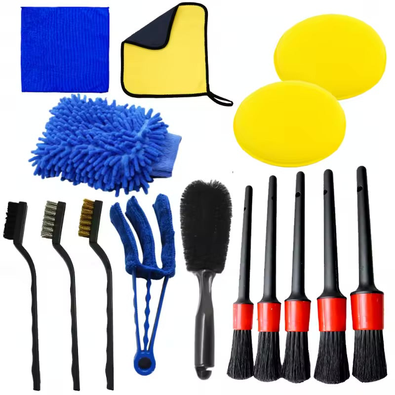 Premium Car Detailing Brush Set