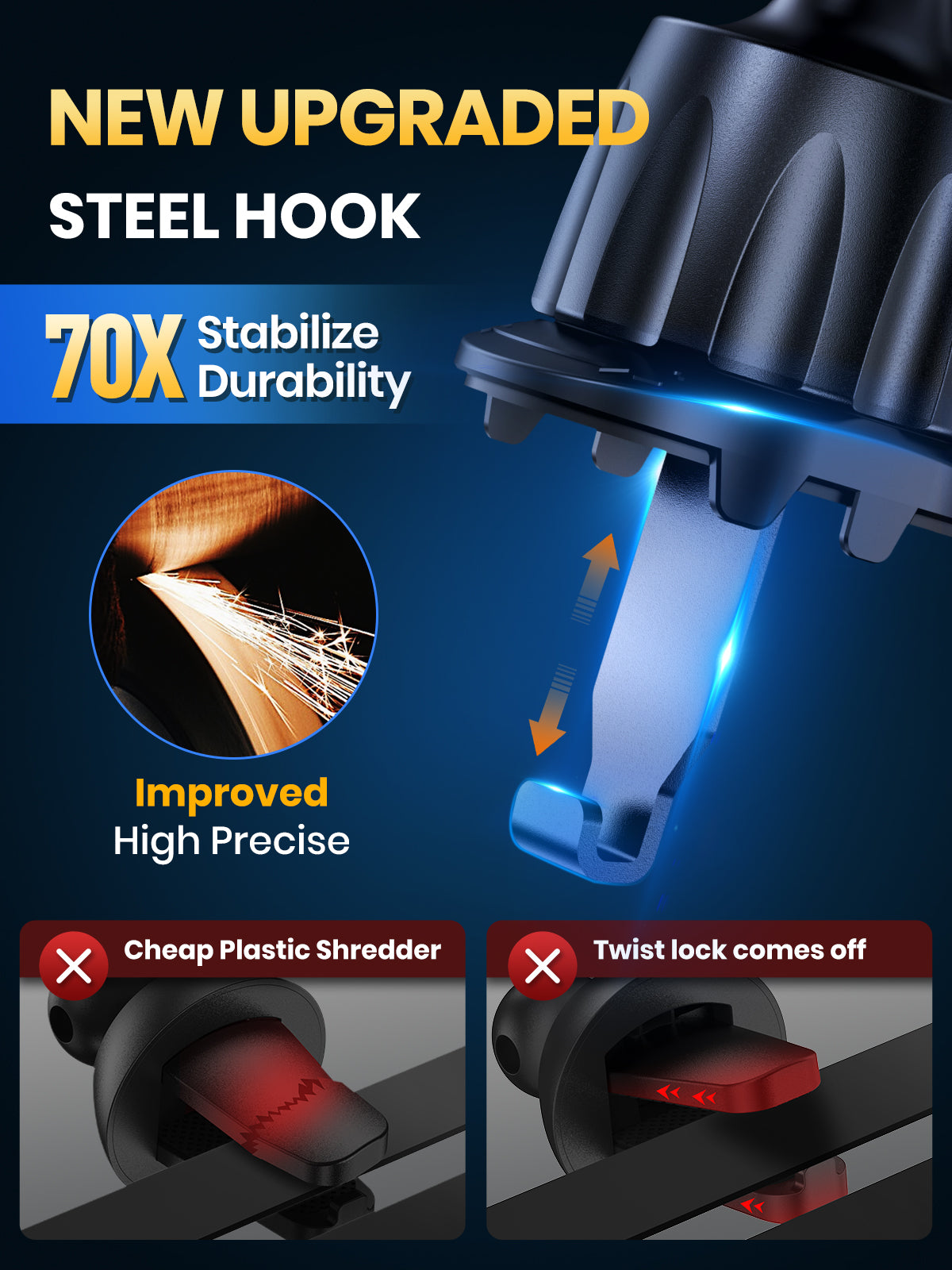 Air Vent Car Phone Holder — Easy Clamp