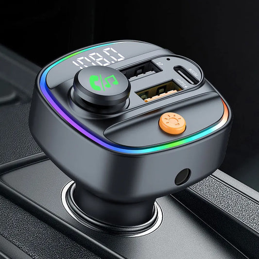 Car Bluetooth 5.3 FM Transmitter — Handsfree, PD 30W + 22.5W